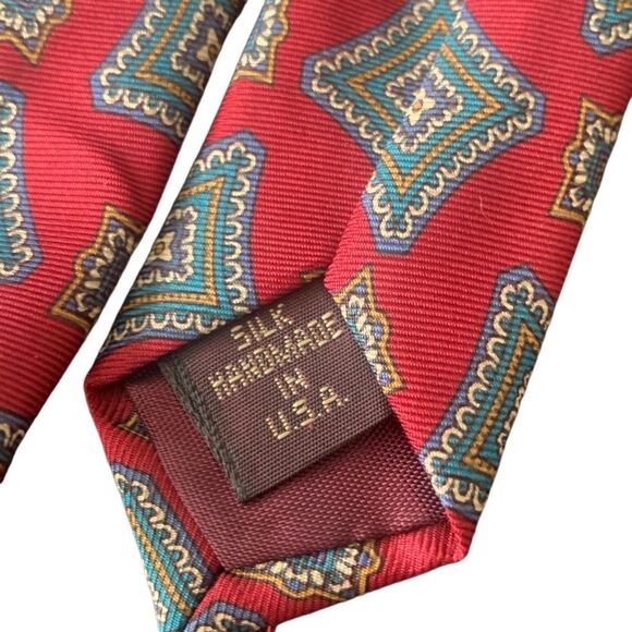 Pre Owned Men’s Jos A. Bank Collection Tie Neck Tie Necktie Silk Handmade USA - Picture 4 of 5